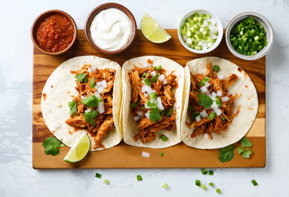 Slow Cooker Chicken Tinga Tacos