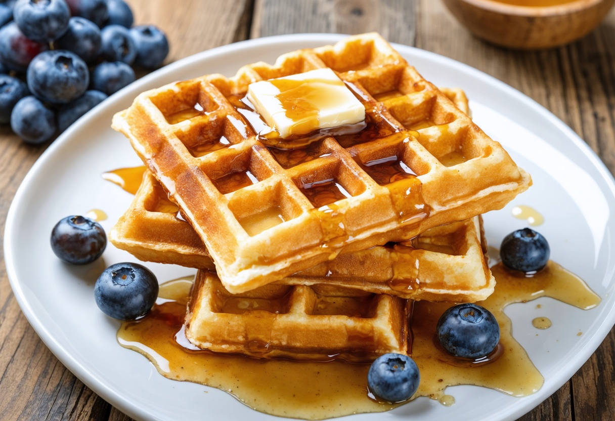 Crispy Cornmeal Waffles with Secret Ingredient