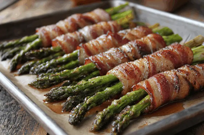 Bacon-Wrapped Asparagus with Maple Glaze