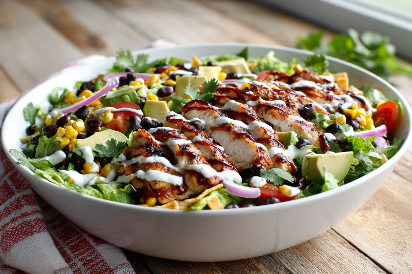BBQ Chicken Salad With Crunchy Corn and Avocado