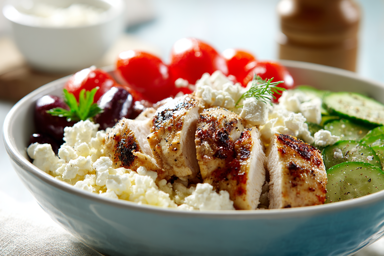 High Protein Greek Chicken Bowls