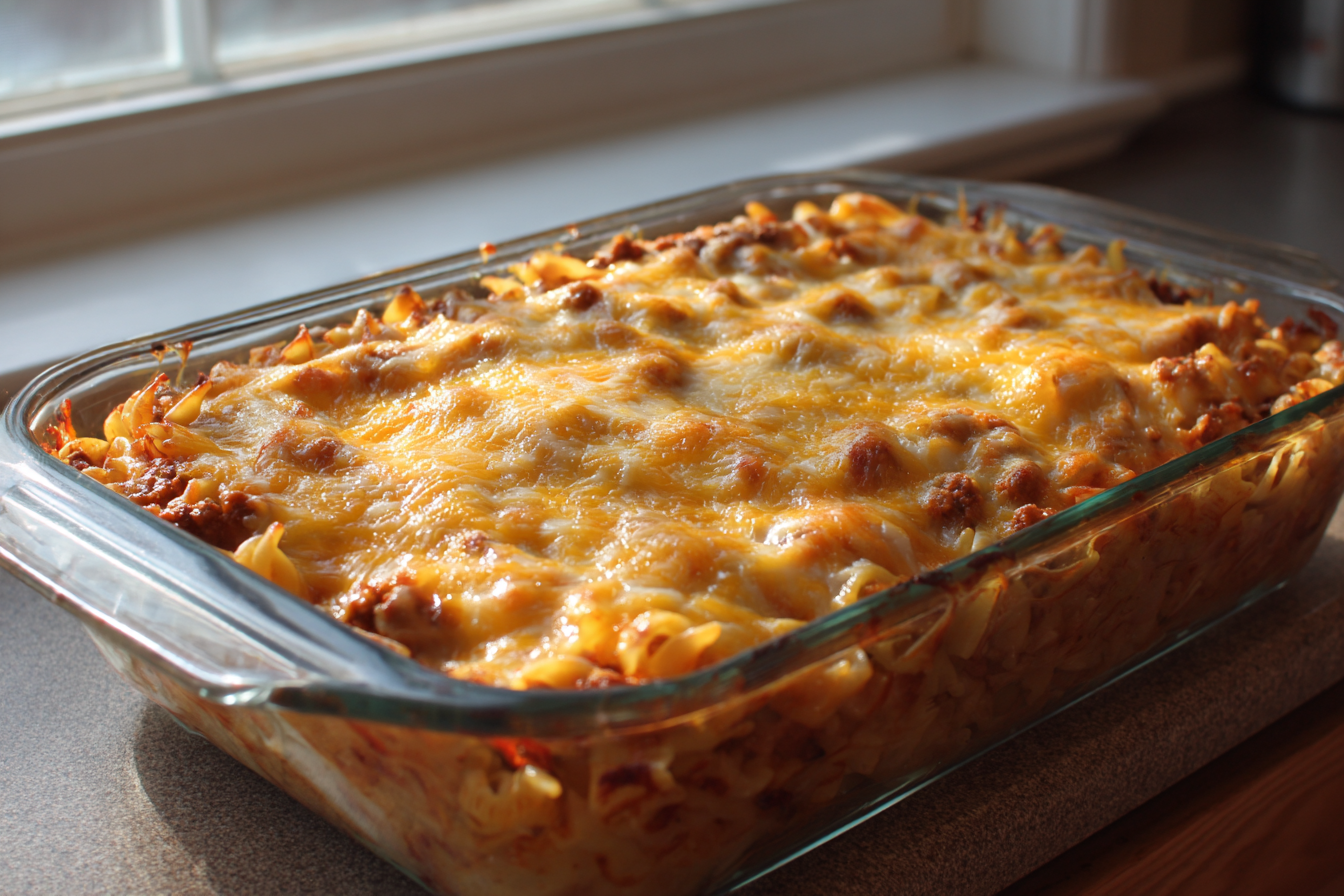 Classic Johnny Marzetti Casserole