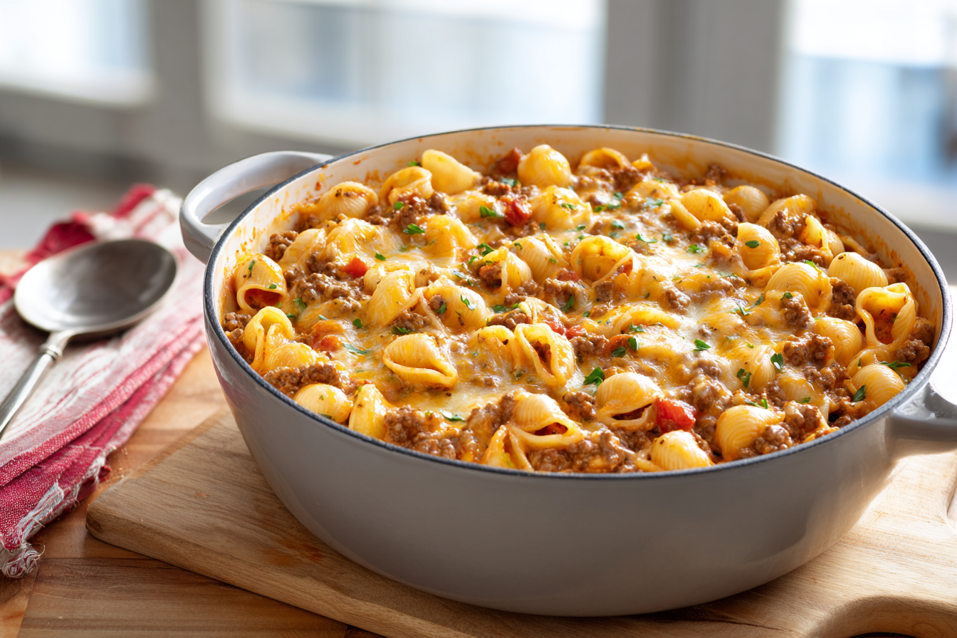 One-Pot Taco Pasta With Melty Cheese