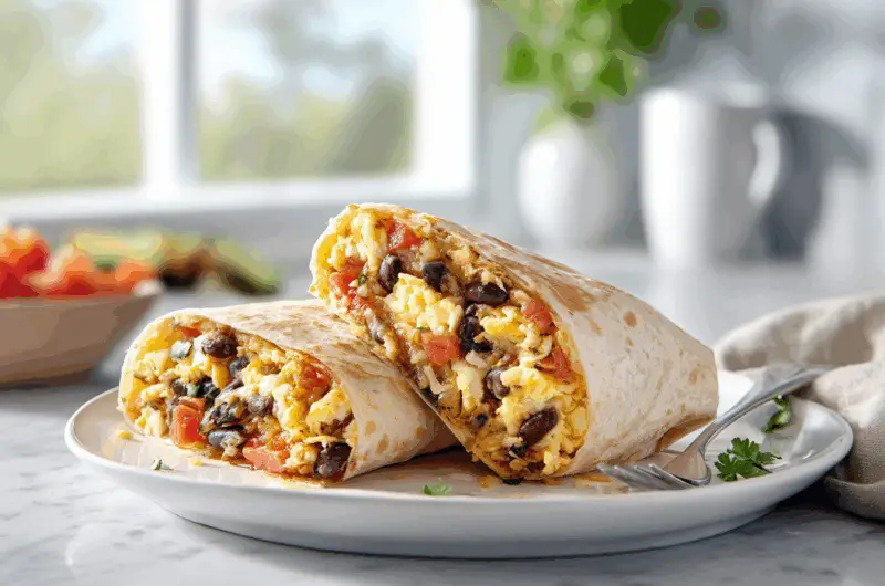 Wake Me Up Breakfast Burritos With Zesty Salsa