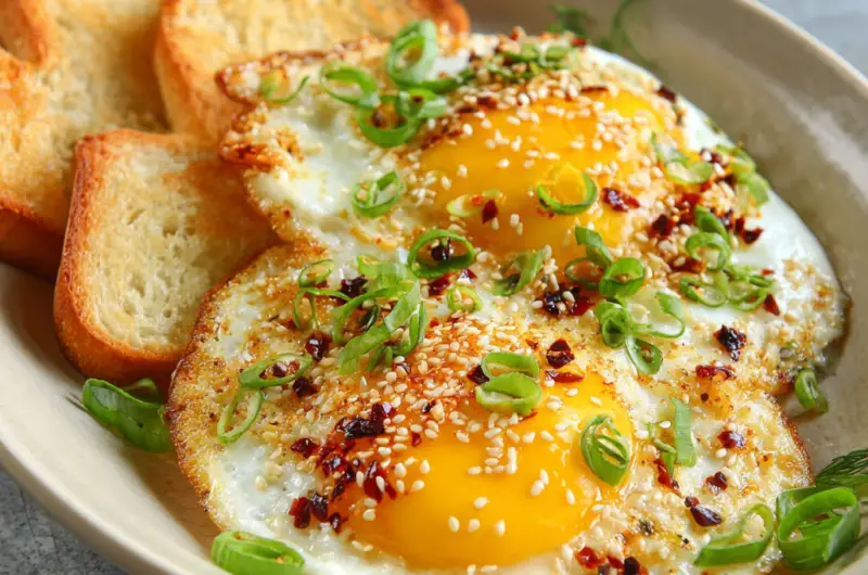 Toasted Sesame Oil Fried Eggs